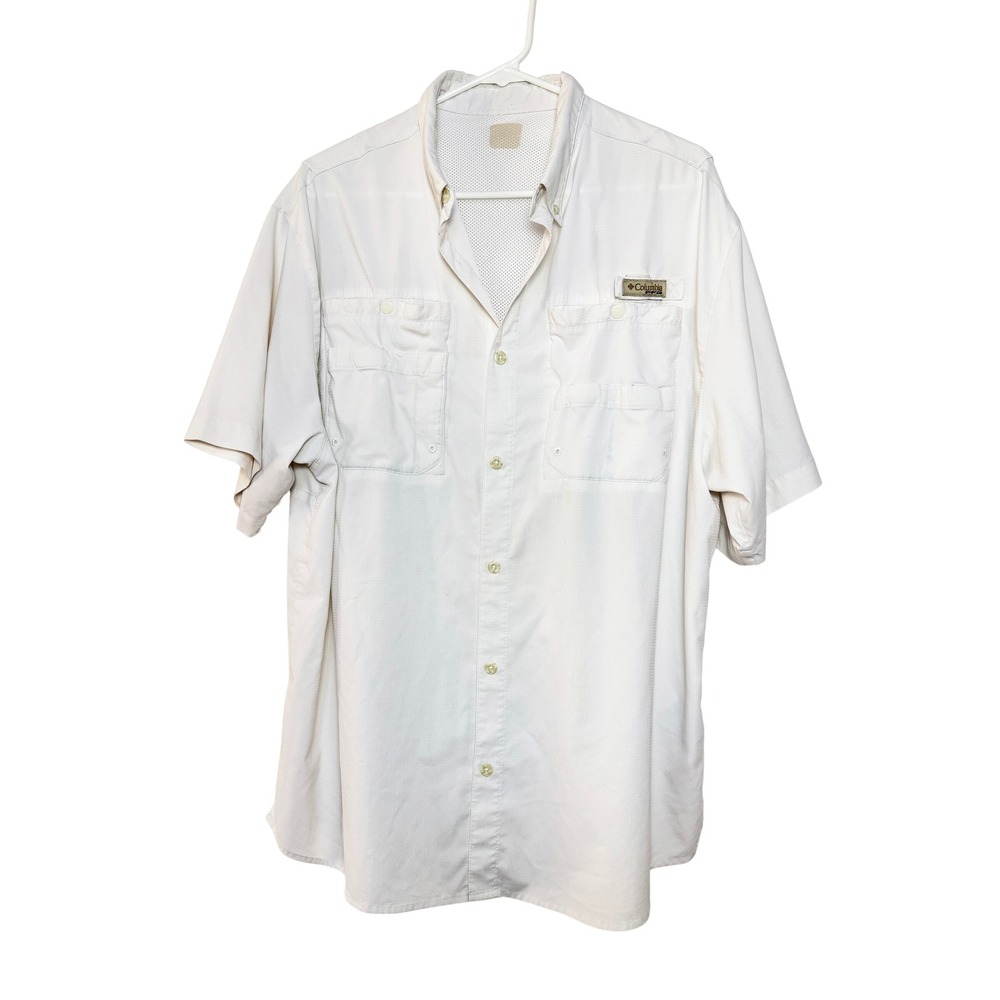 Columbia PFG Vented  Fishing Shirt‎ Short Sleeve Button Up Siz